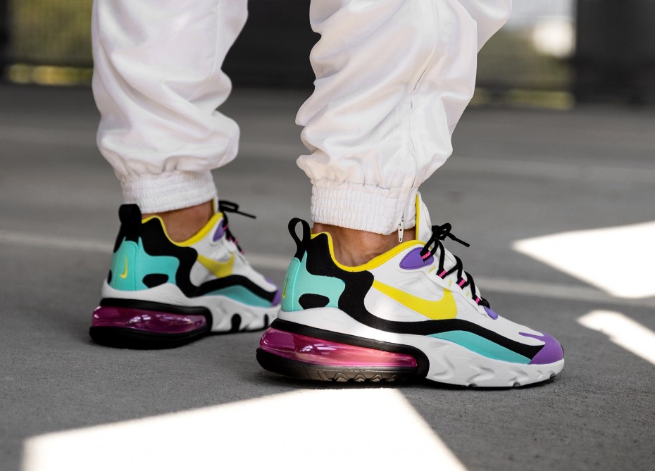 Nike air max 270 shop react white dynamic yellow